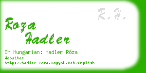 roza hadler business card